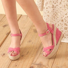 Womens Small Size Wedge High Heels Sandals SS119