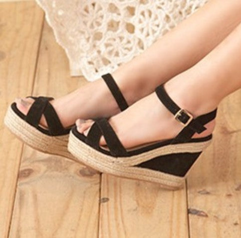 Womens Small Size Wedge High Heels Sandals SS119