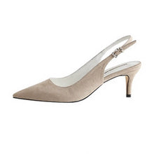petite small feet pointy slingback suede heeled sandals size 4