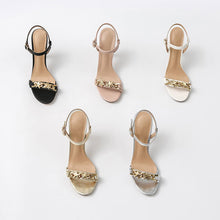 Petite Size One Strap Jeweled Sandals Vivia